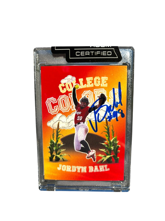 Jordy Bahl #98 Nebraska Cornhuskers softball Signed Husker Card