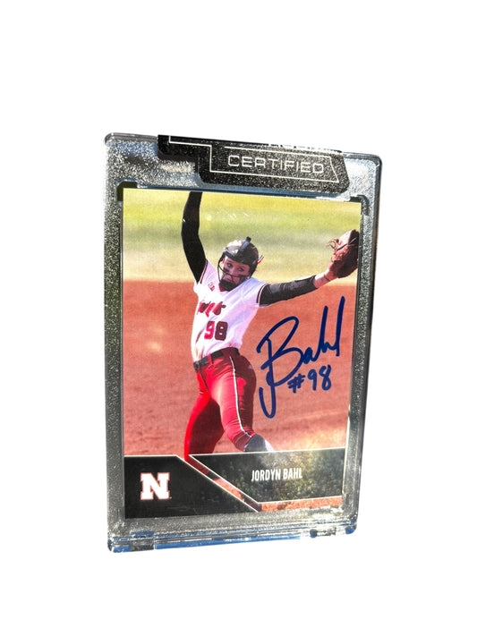 Jordy Bahl #98 Nebraska Cornhuskers softball Signed Husker Card