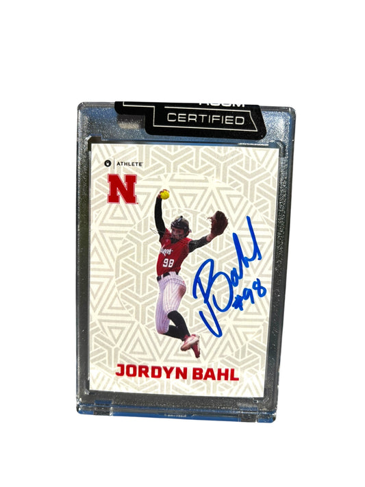 Jordy Bahl #98 Nebraska Cornhuskers softball Signed Husker Card