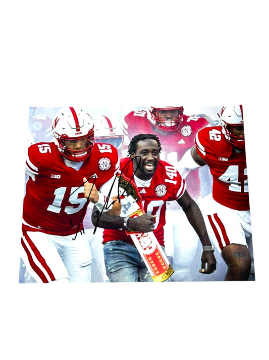 Dylan Raiola #15 Nebraska Cornhuskers football Signed 8x10 Tunnel Walk 2025