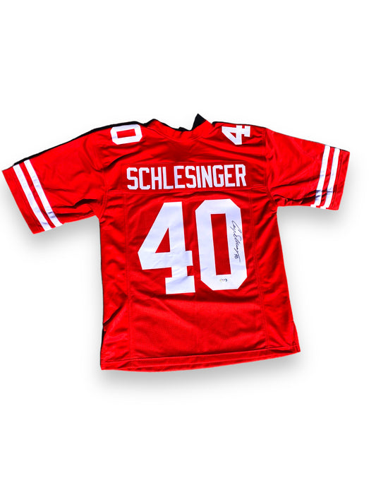 Cory Schlesinger #40  NEBRASKA CORNHUSKERS Custom Jersey PSA Certified