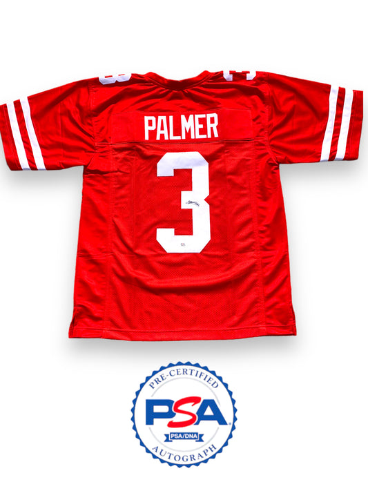 Trey Palmer #3 Signed Nebraska Cornhusker Custom Red / White Jersey PSA Certified