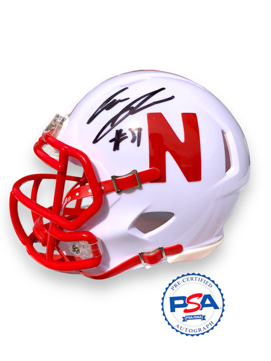 Cam Jurgens #51 Signed Nebraska Cornhusker Certified Mini Helmet