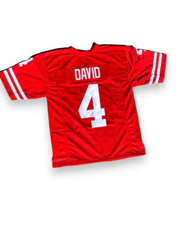 Lavonte David #4 NEBRASKA CORNHUSKERS Custom Football Jersey PSA Certified Lavonte David #4 NEBRASKA CORNHUSKERS Custom Football Jersey PSA Certified