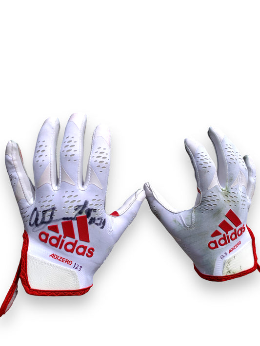 Anthony Grant #23 Nebraska Football Game Used Gloves Signed Certified