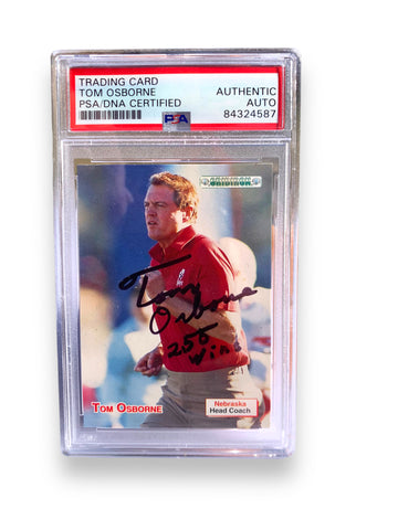 Tom Osborne Signed PSA Certified Gridiron Nebraska Football 255 Wins Tom Osborne Signed PSA Certified Gridiron Nebraska Football 255 Wins