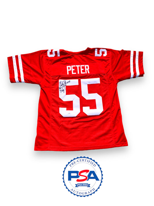 Christian Peter #55  Nebraska Cornhusker Signed Jersey PSA Certified