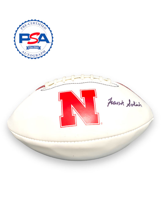Frank Solich #45 Signed Nebraska Cornhusker Football PSA Certified