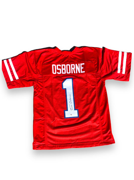 Tom Osborne Nebraska Cornhusker PSA Certified Custom 100th Anniversay Jersey
