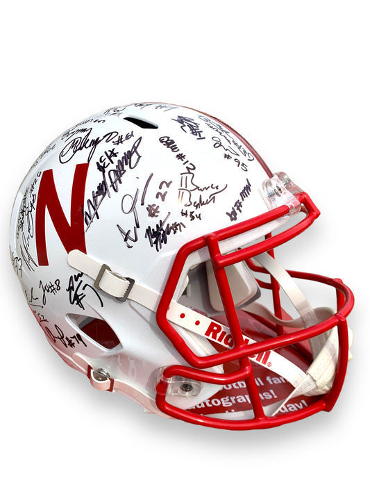 2025 Nebraska Football Full Size Team Signed Helmet