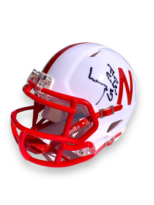 Larry The Cable Guy Signed Nebraska Football Mini Helmet