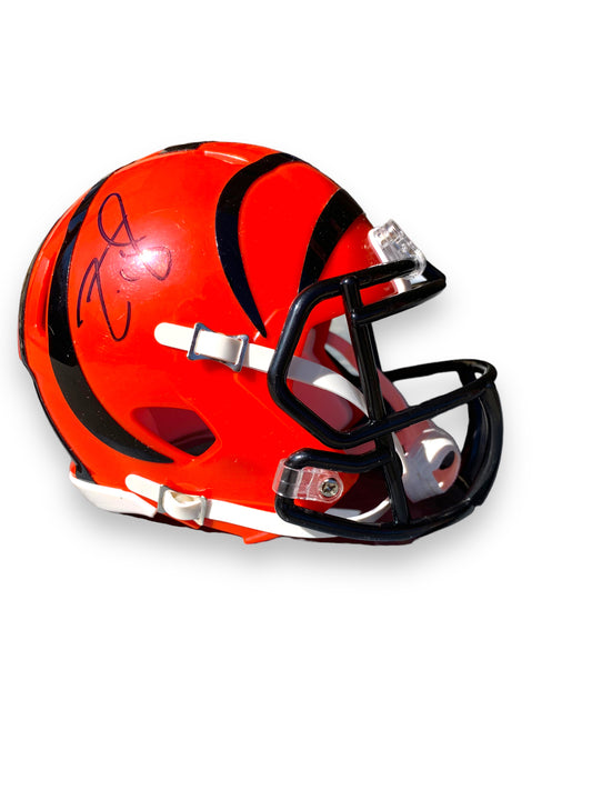Zac Taylor Pro Big Red Bengals Mini Helmet PSA Certified