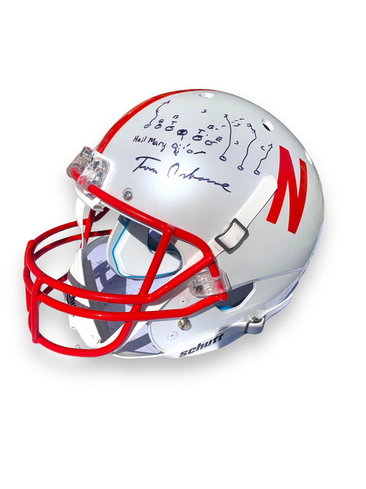 Tom Osborne PSA Certified Full Size Replica Nebraska Football Helmet Play Hail Mary