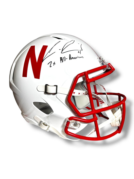 LaVonte David Nebraska Cornhusker Football Helmet Signed 2x All American Certified