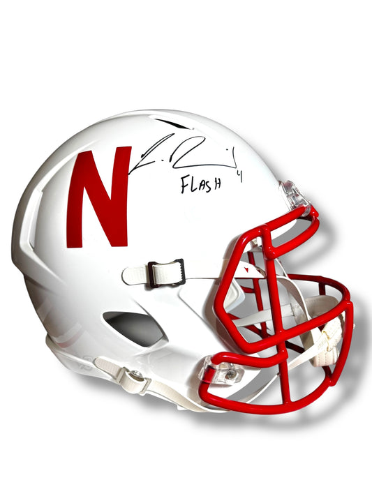 LaVonte David Nebraska Cornhusker Football Helmet Signed FLASH Certified