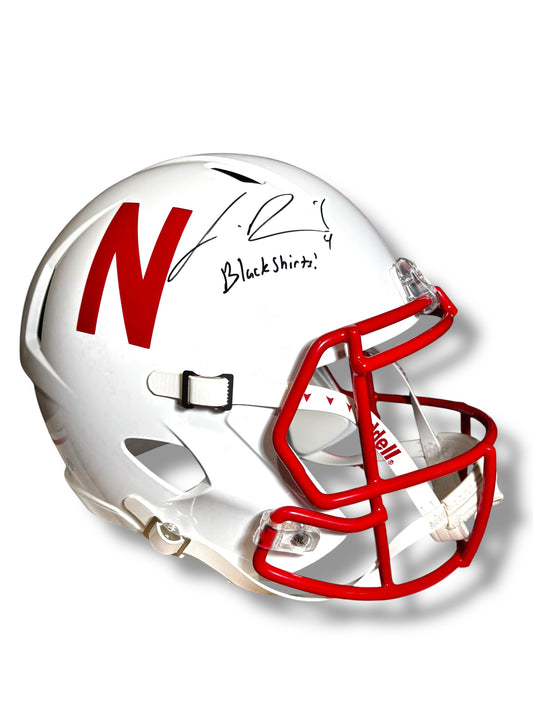 LaVonte David Nebraska Cornhusker Football Helmet Signed Blackshirts Certified