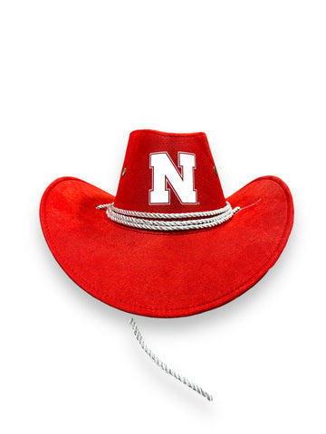 Nebraska Cornhusker Volleyball Red Cowboy Hat John Cook Nebraska Cornhusker Volleyball Red Cowboy Hat John Cook