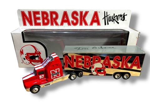 Tom Osborne Signed 1998 Nebraska Cornhusker Semi Truck Certified PSA Tom Osborne Signed 1998 Nebraska Cornhusker Semi Truck Certified PSA