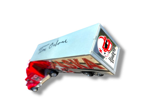 Tom Osborne Signed 1998 Nebraska Cornhusker Semi Truck Certified PSA Tom Osborne Signed 1998 Nebraska Cornhusker Semi Truck Certified PSA