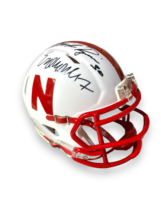 Nebraska Cornhusker Football Heisman Signed Husker Mini Helmet Eric Crouch Mike Rozier Johnny The jet Rodgers