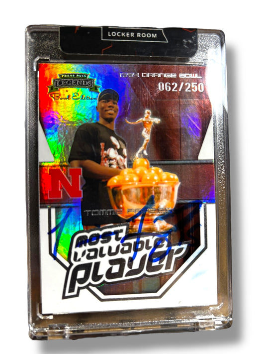 Tommie Frazier #15 Nebraska Cornhusker Football Card 1/1 Rare Most Valueble Player