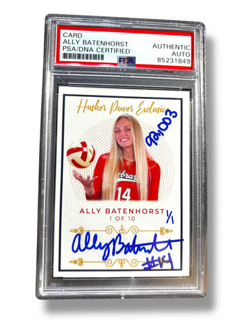 Ally Batenhorst #14 Nebraska Volleyball Husker Power Exclusive Volleyball Trading Card 1 Of 1 Ally Batenhorst #14 Nebraska Volleyball Husker Power Exclusive Volleyball Trading Card 1 Of 1