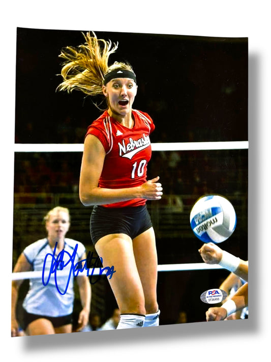 Jordan Larson Nebraska Cornhusker Volleyball Signed 8x10 Certified