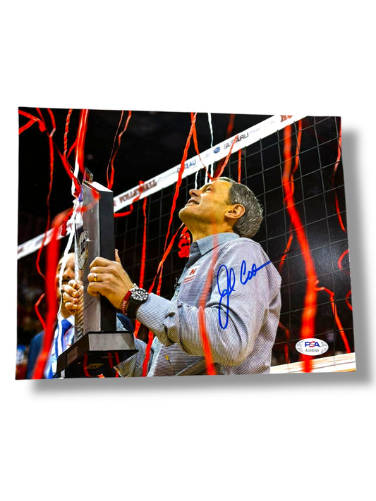 John Cook Nebraska Cornhusker Volleyball Signed 8x10 Certified PSA