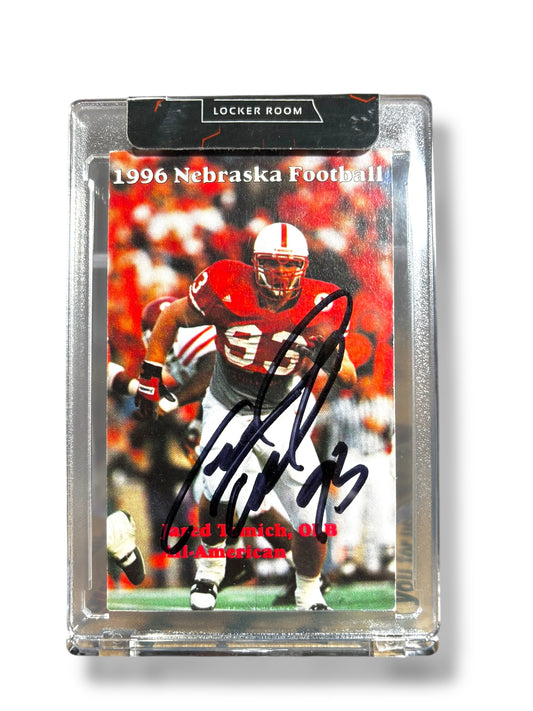 Jared Tomich #93 Nebraska Cornhusker 1996 Football Schedule Signed