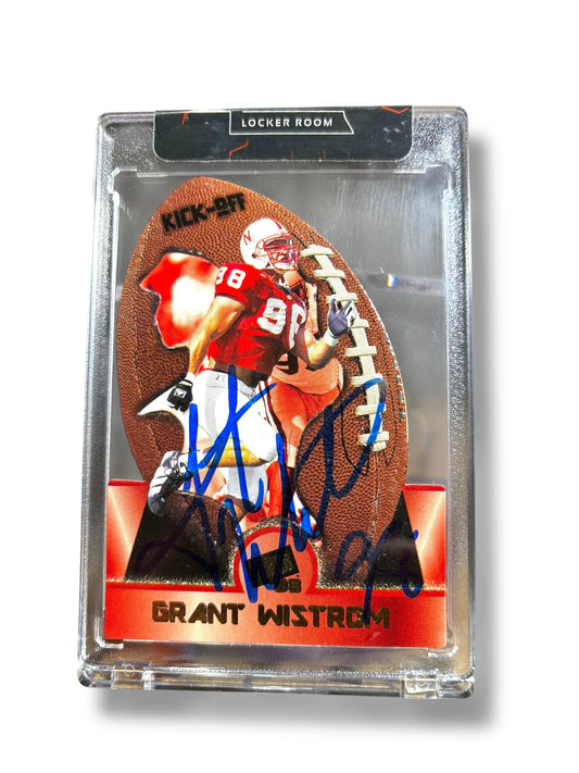 Grant Wistrom #98 Nebraska Cornhuskers Football Signed Die Cut Kick-Off card