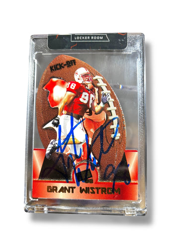 Grant Wistrom #98 Nebraska Cornhuskers Football Signed Die Cut Kick-Off card Grant Wistrom #98 Nebraska Cornhuskers Football Signed Die Cut Kick-Off card