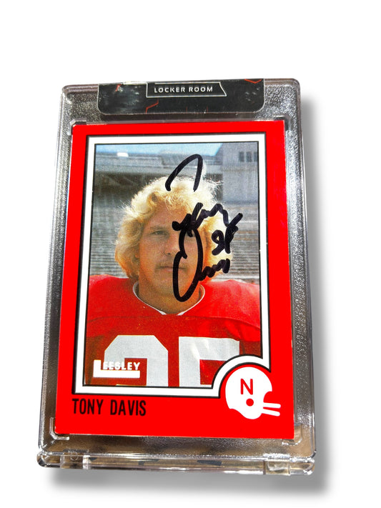 Tony Davis #25 Nebraska Cornhusker Football Signed Leesley Card