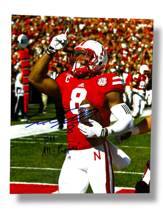Ameer Abdullah #8 Nebraska Cornhusker Football Signed 8x10
