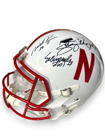 Nebraska Cornhusker Football Heisman's Signed Full Size Helmet Eric Crouch Mike Rozier Johnny The Jet Rodgers Nebraska Cornhusker Football Heisman's Signed Full Size Helmet Eric Crouch Mike Rozier Johnny The Jet Rodgers
