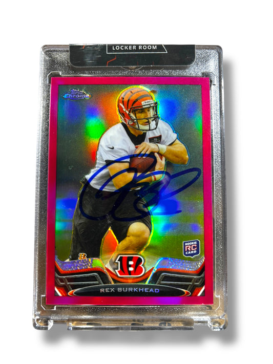 Rex Burkhead #22 Nebraska Cornhusker Football Autographed 2013 Rookie Card Pink Refactor