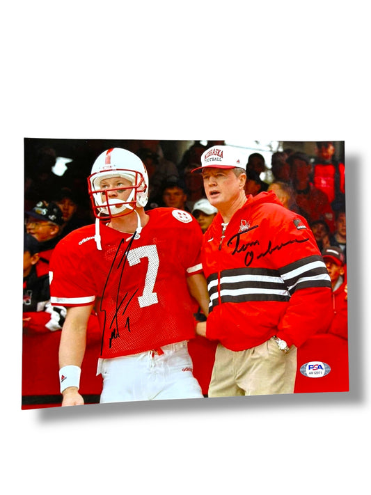 Tom Osborne & Scott Frost Nebraska Cornhusker Football 8x10 Certified