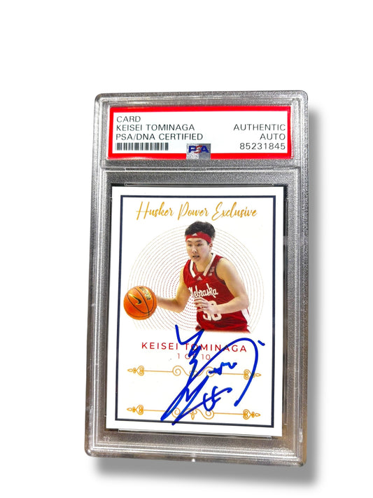 Keisei Tominaga #30 Nebraska Cornhusker Basketball Signed Card