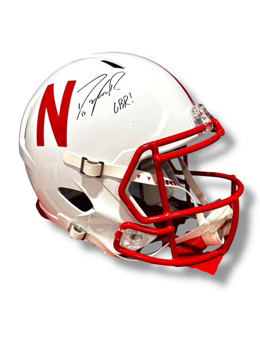 Dylan Raiola #15 Signed Nebraska Cornhusker Football Full Size Helmet