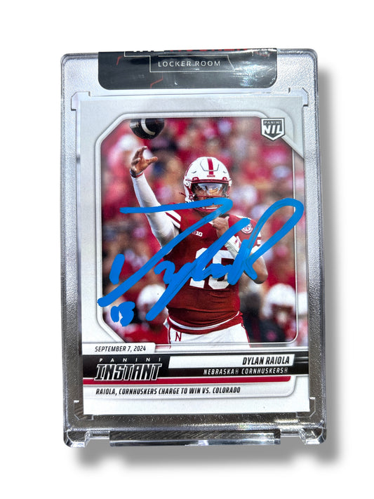 Dylan Raiola #15 Nebraska Cornhuskers Football Signed Panini Card