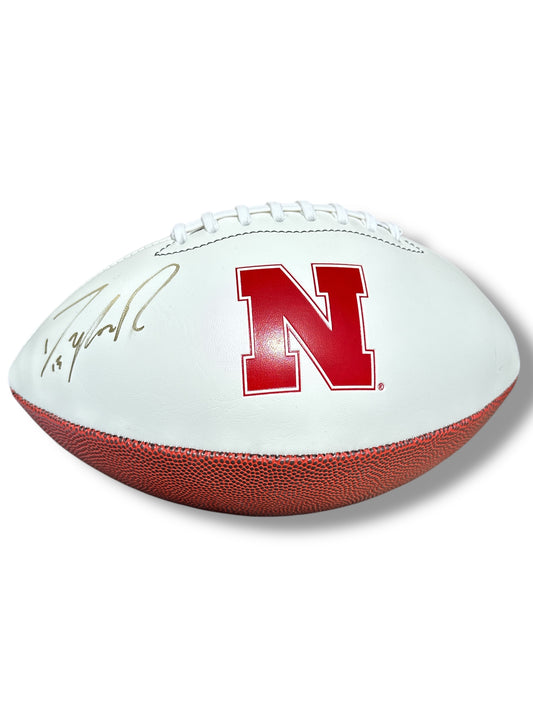 Dylan Raiola Signed Nebraska Cornhusker Full Size Football PSA Certified Gold Ink