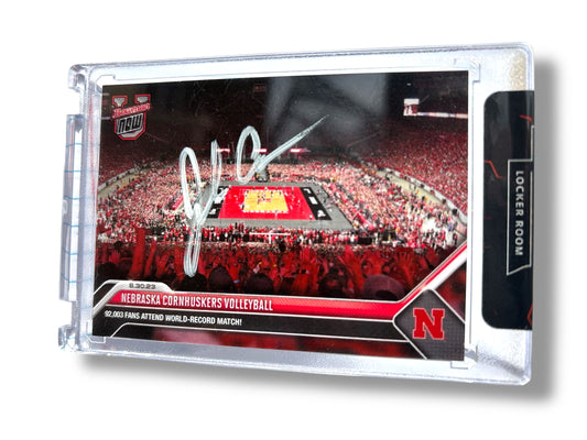 John Cook Nebraska Volleyball Signed Volleyball Day Panini Card