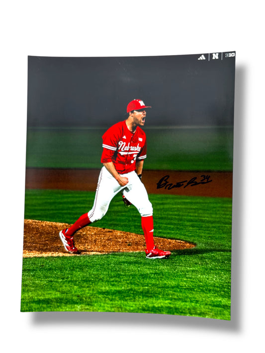 Brett Sears #34 Nebraska Cornhuskers Baseball Signed 8x10
