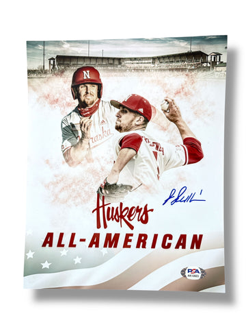 Spencer Schwellenbach #1 Nebraska Cornhusker Baseball Signed 8x10 Spencer Schwellenbach #1 Nebraska Cornhusker Baseball Signed 8x10