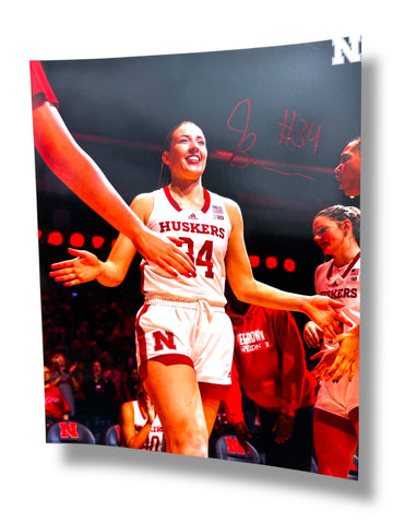 Isabelle Bourne #34 Nebraska Cornhusker Basketball Signed 8x10 Isabelle Bourne #34 Nebraska Cornhusker Basketball Signed 8x10