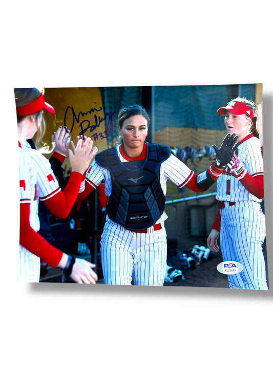 Anni Raley #33 Nebraska Cornhusker Softball Signed 8x10