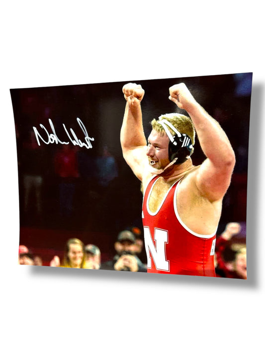 Nash Hutmacher Nebraska Cornhuskers Wrestling Signed 8x10