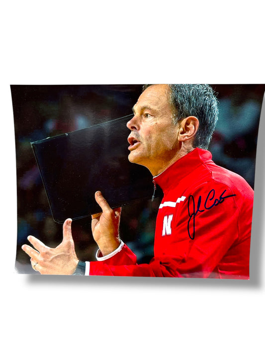 John Cook Nebraska Cornhusker Volleyball Signed 8x10 Certified PSA