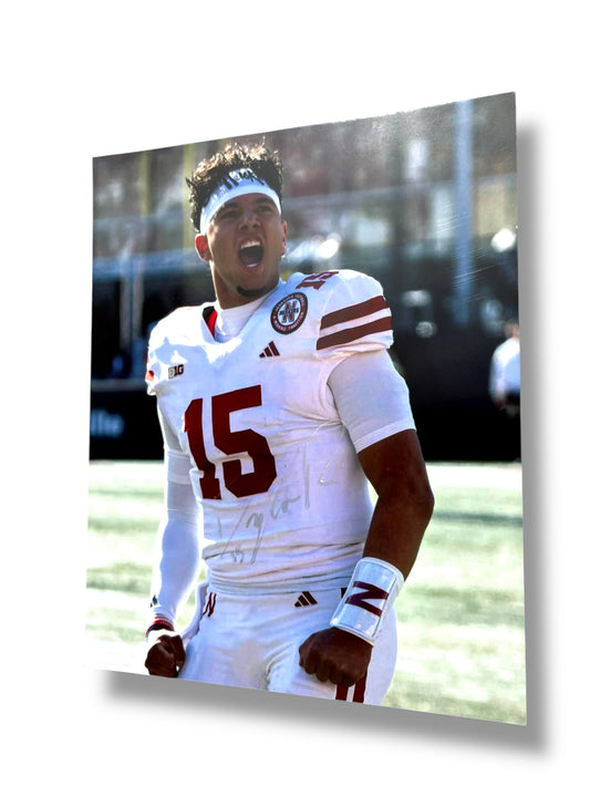 Dylan Raiola #15 Nebraska Cornhuskers Football Signed 8x10
