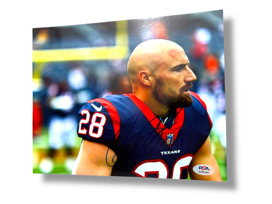 Rex Burkhead #22 Nebraska Cornhuskers Football Signed Texans 8x10 PSA Certified