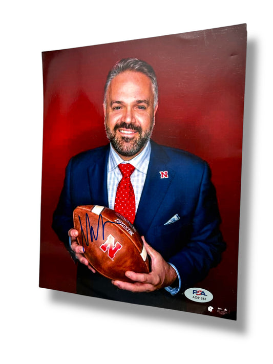 Matt Rhule Nebraska Cornhusker Football Signed 8x10 PSA Certified